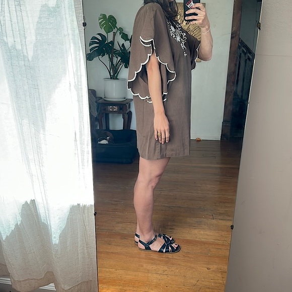 Vintage 60s/70s embroidered sundress / coverup - Picture 3 of 7